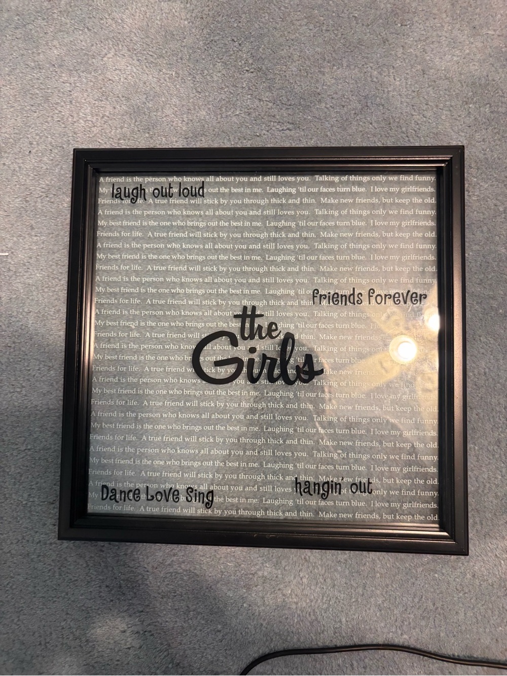 "The Girls" Black Framed Wall Art - Friends Forever